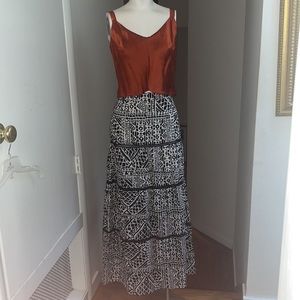 gorgeous lined&tiered maxi skirt
